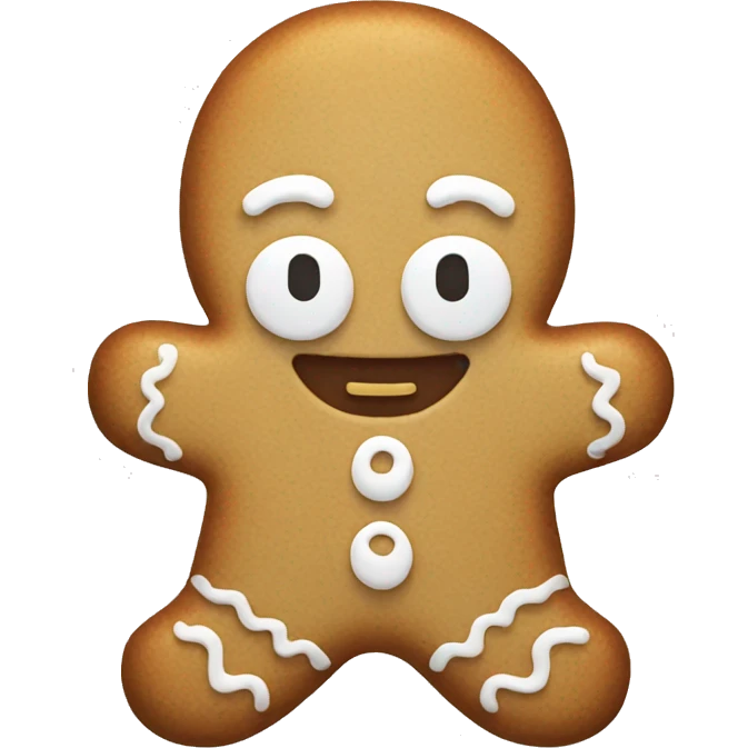 White gingerbread  emoji