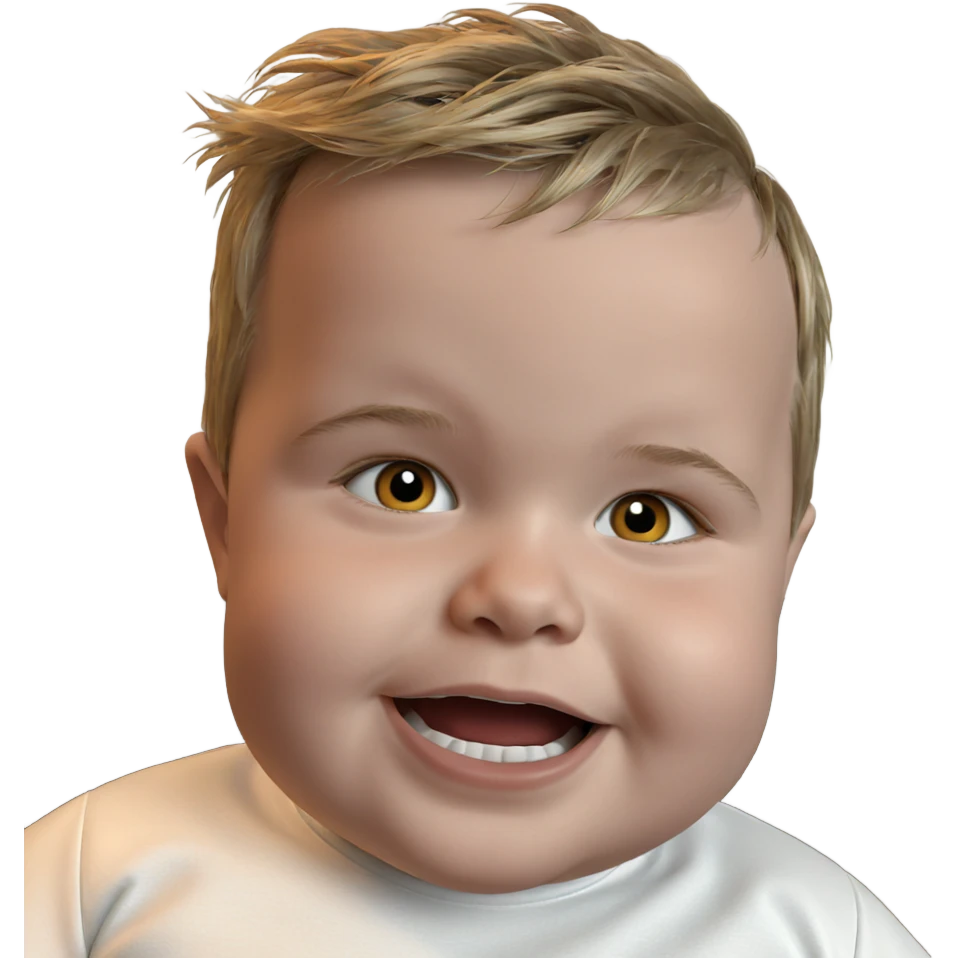 portrait of a boy with surprise emoji