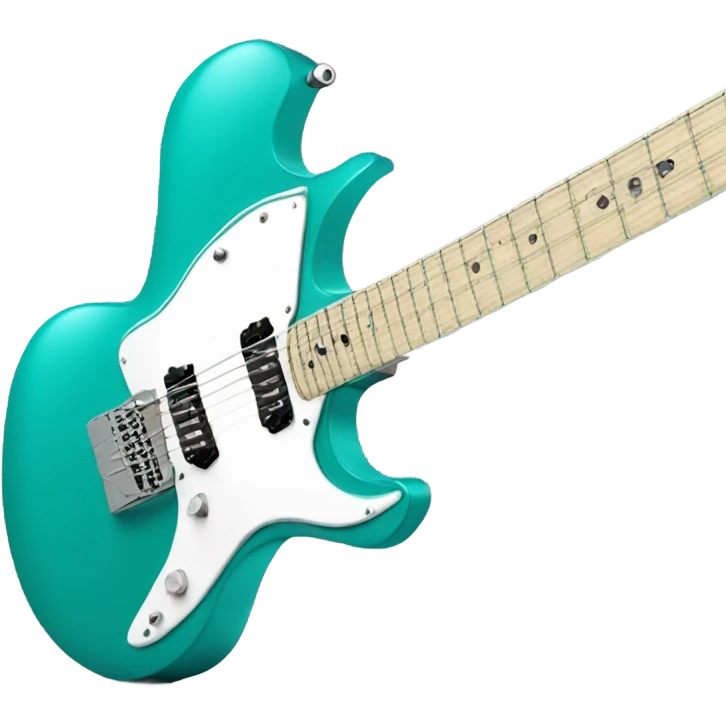 Teal electric guitar emoji