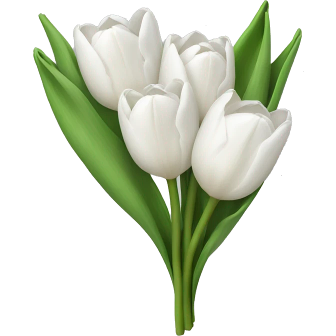 white tulip bouquet  emoji