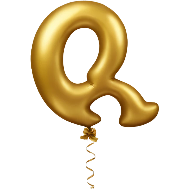 Golden balloon number 8 emoji