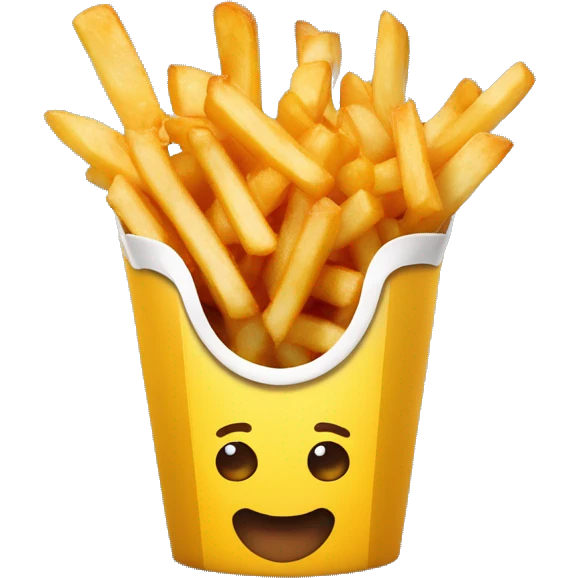 poutine qui mange des frites emoji