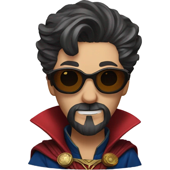 doctor strange having long beard and sunglasses emoji