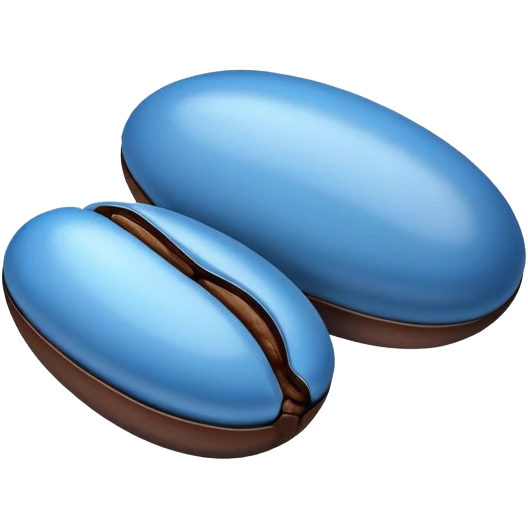 Blue coffee bean  emoji