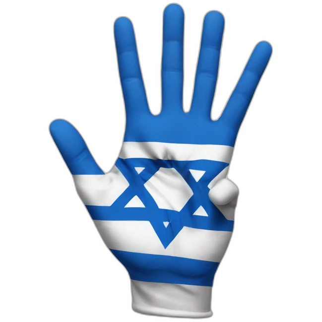 Israel flag and Hand peace sign emoji