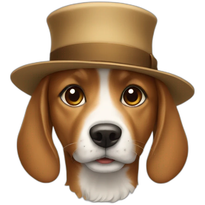 Dog with hat emoji