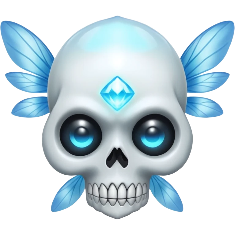 White Fairy-like Tropical Duskull-Digimon-extraterrestrial emoji
