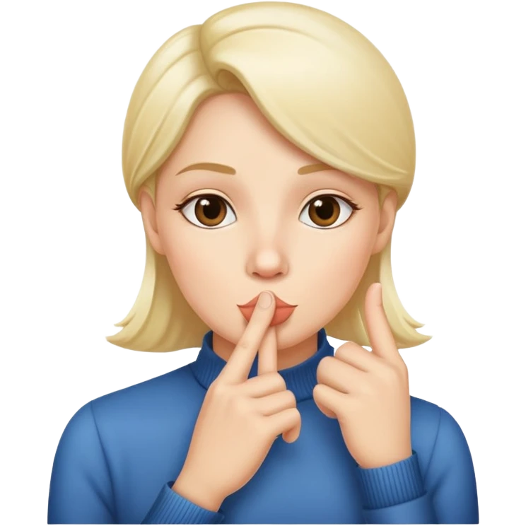 finger over lips shushing gesture emoji