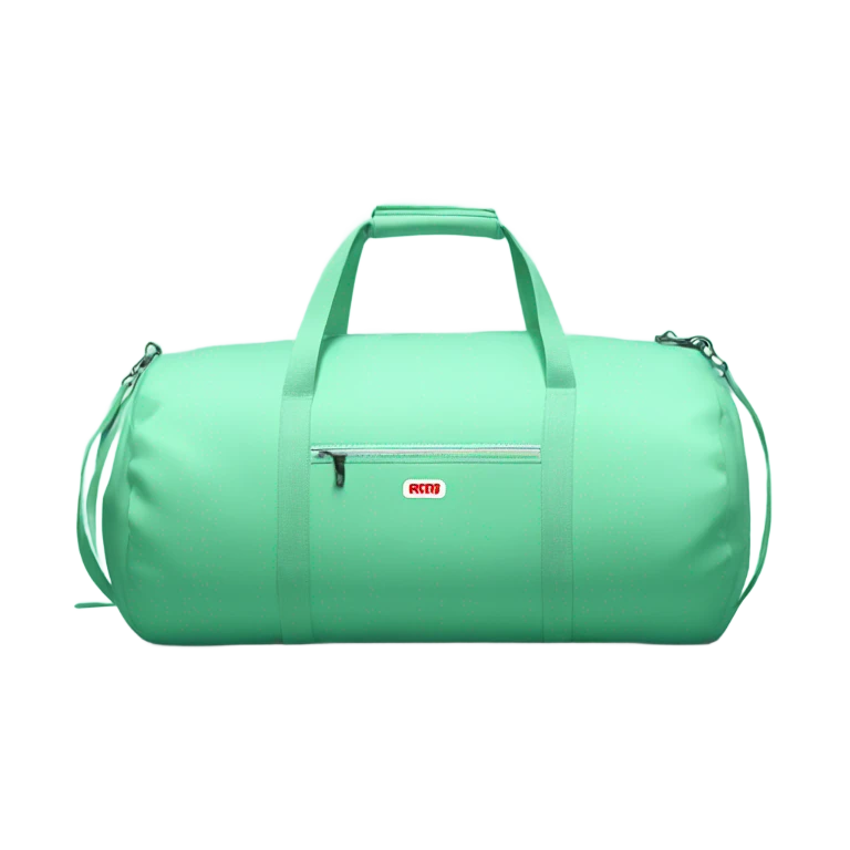 Gym duffle bag mint green color emoji