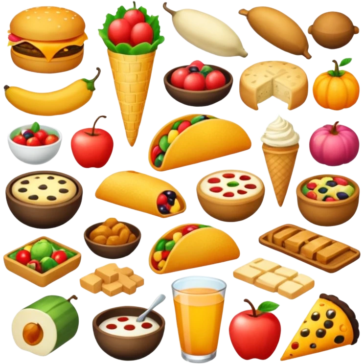Create an emoji that reflects all kinds of food emoji