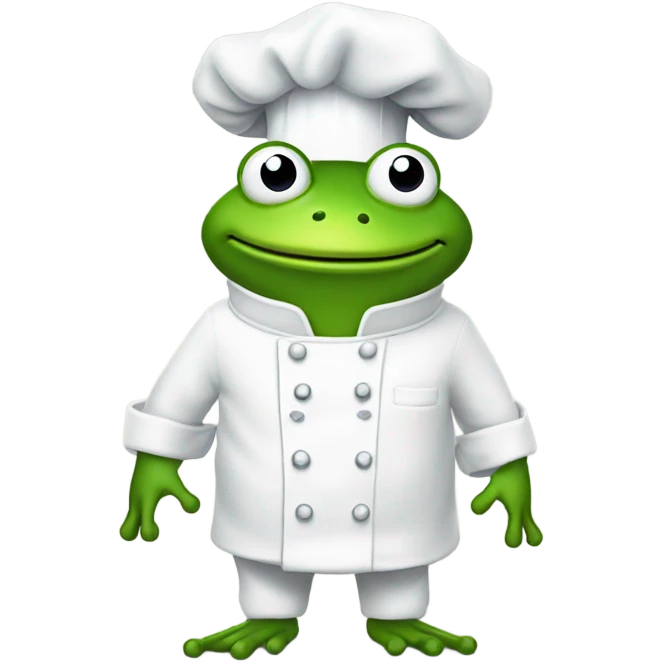 Frog with a chef hat emoji