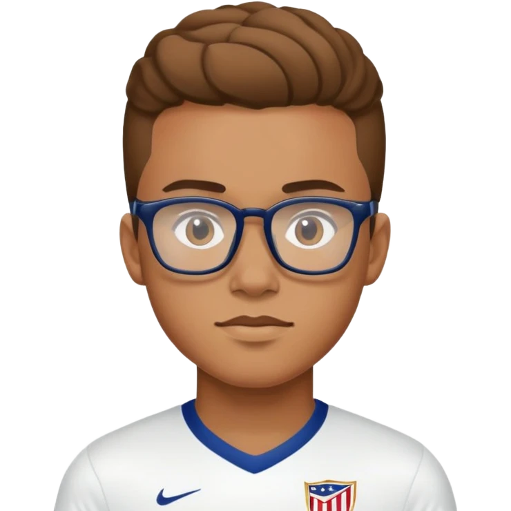 JOVEN MORENO CLARO CON PLAYERA DEL AMÉRICA Y LENTES CUADRADO emoji