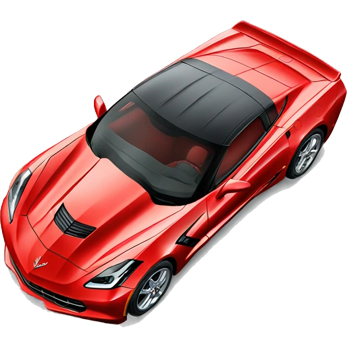 Red corvette car emoji