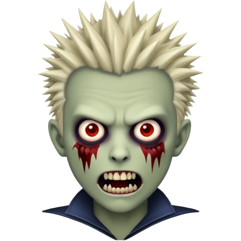 male teen with spiky hair zombie vampire emoji