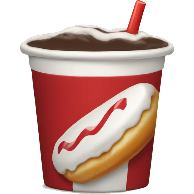 “Tim Hortons store with a red and white color scheme, featuring the classic Tim Hortons logo, a warm and welcoming design that represents a popular coffee and donut shop.” emoji