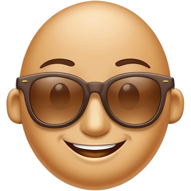 A bean wearing sunglasses emoji