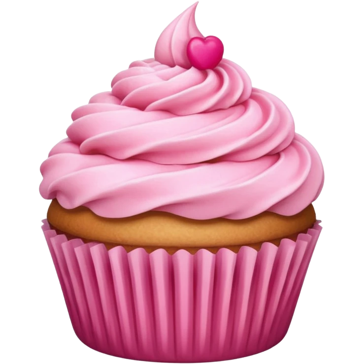 Cupcake with pink icing emoji