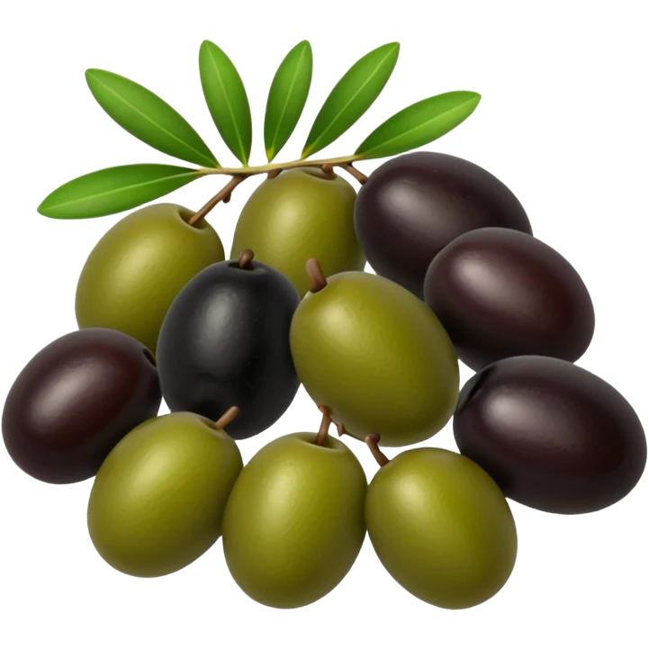 black and green olives emoji