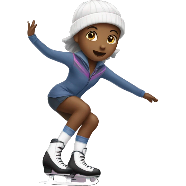 Girl figureskating emoji