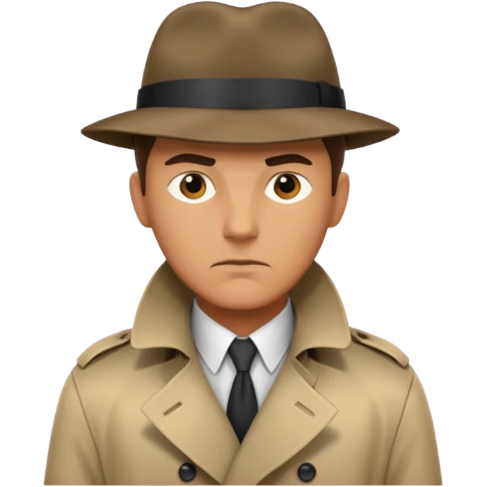 trençkotlu dedektif emoji