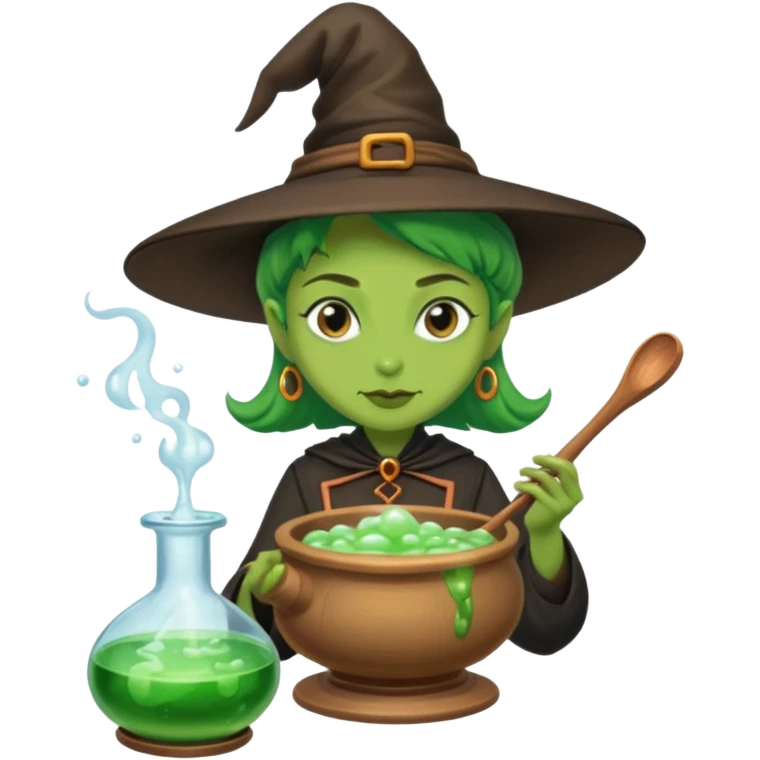 green witch cooking potion emoji