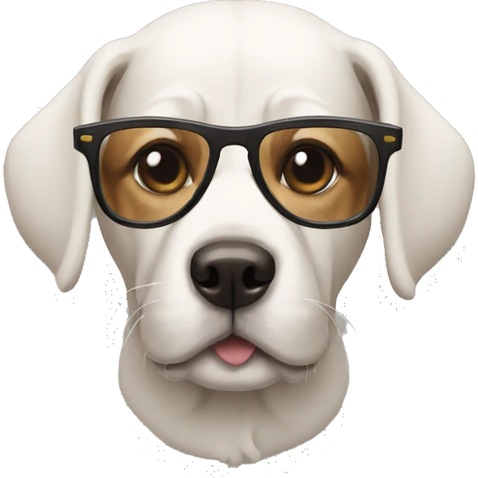dog with glasses emoji