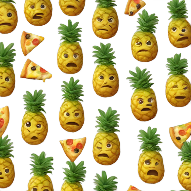 Pineapple pizza yuck emoji