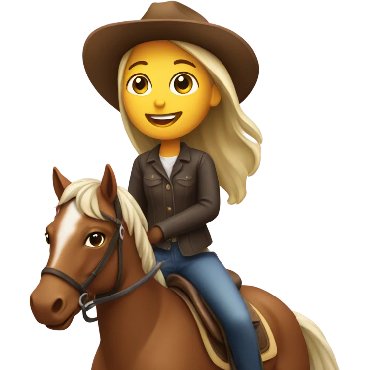 girl riding horse emoji