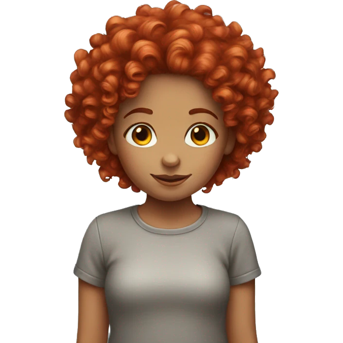 Red curly hair girl  emoji