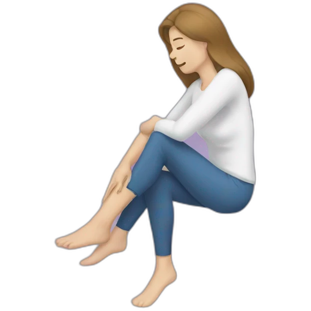 woman leg pain emoji