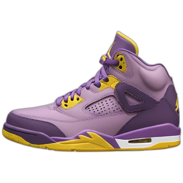 Air Jordan mauve et jaune emoji