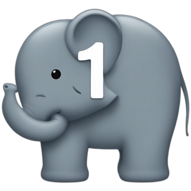 Sign that says Number 1 Fan with an Elephant emoji