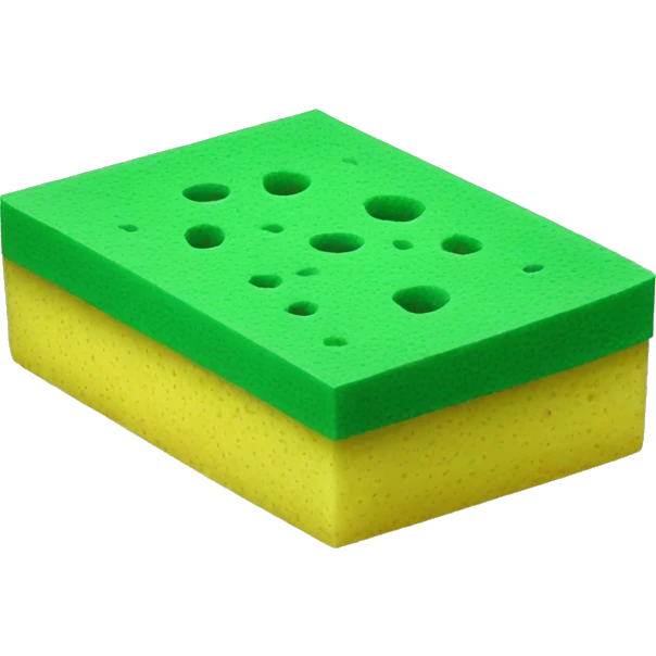 green flat square dish sponge emoji