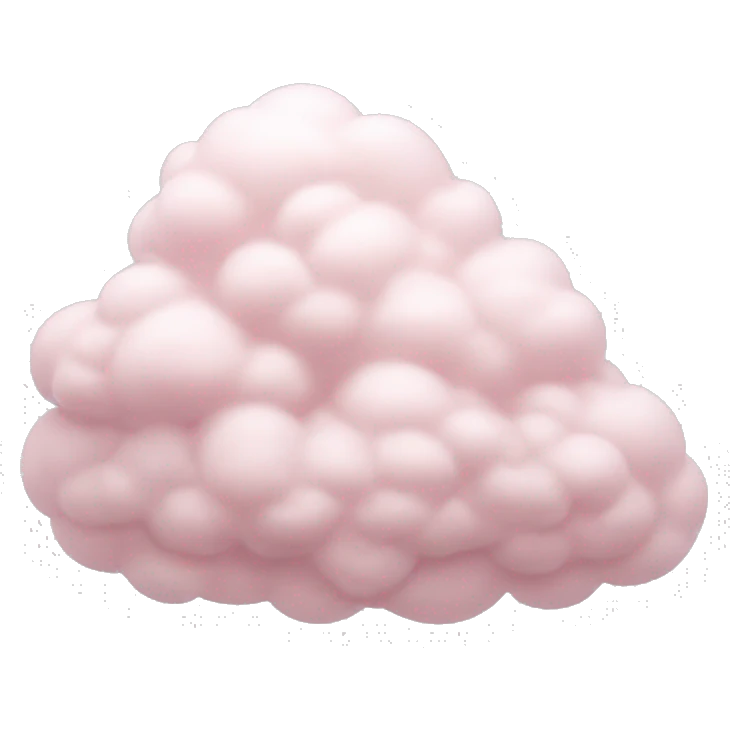 pastel pink realistic cloud emoji