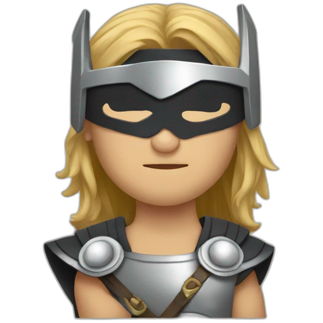Thor with a blindfold emoji