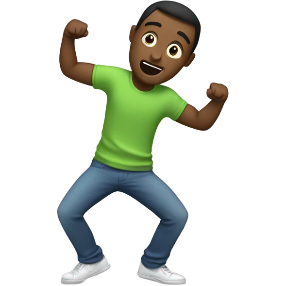 man dabbing emoji