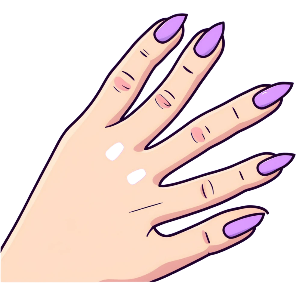 pastel lilac nails emoji