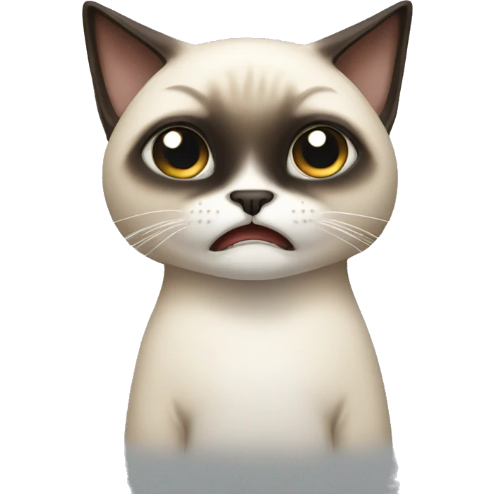 siamese cat crying  emoji
