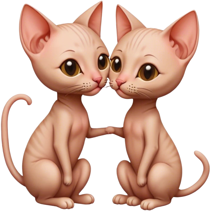 Sphinx cats kissing emoji