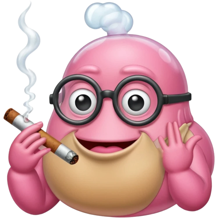 Bubble bass smoking weed emoji