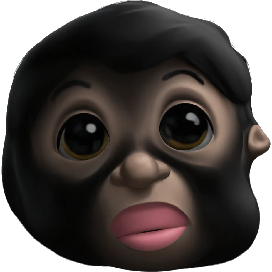 mysterious gaze on black backdrop emoji