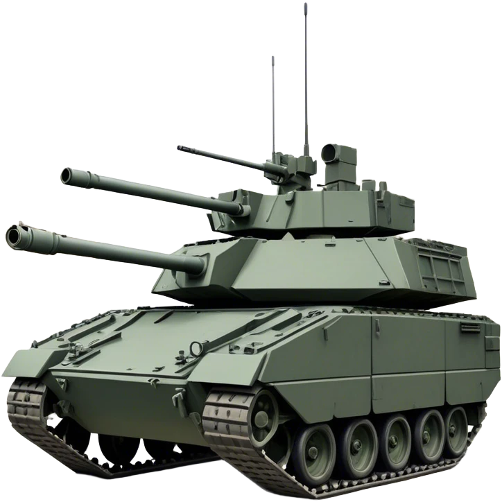Stryker M1126 (2020) – Cinematic-realistic Stryker M1126 armored personnel carrier, its dark grey-green hull speeding down a war-torn street. The eight large wheels grip the cracked pavement as infantry hunker inside, the turret-mounted .50 cal machine gun scanning rooftops for threats under the eerie glow of distant fires. emoji