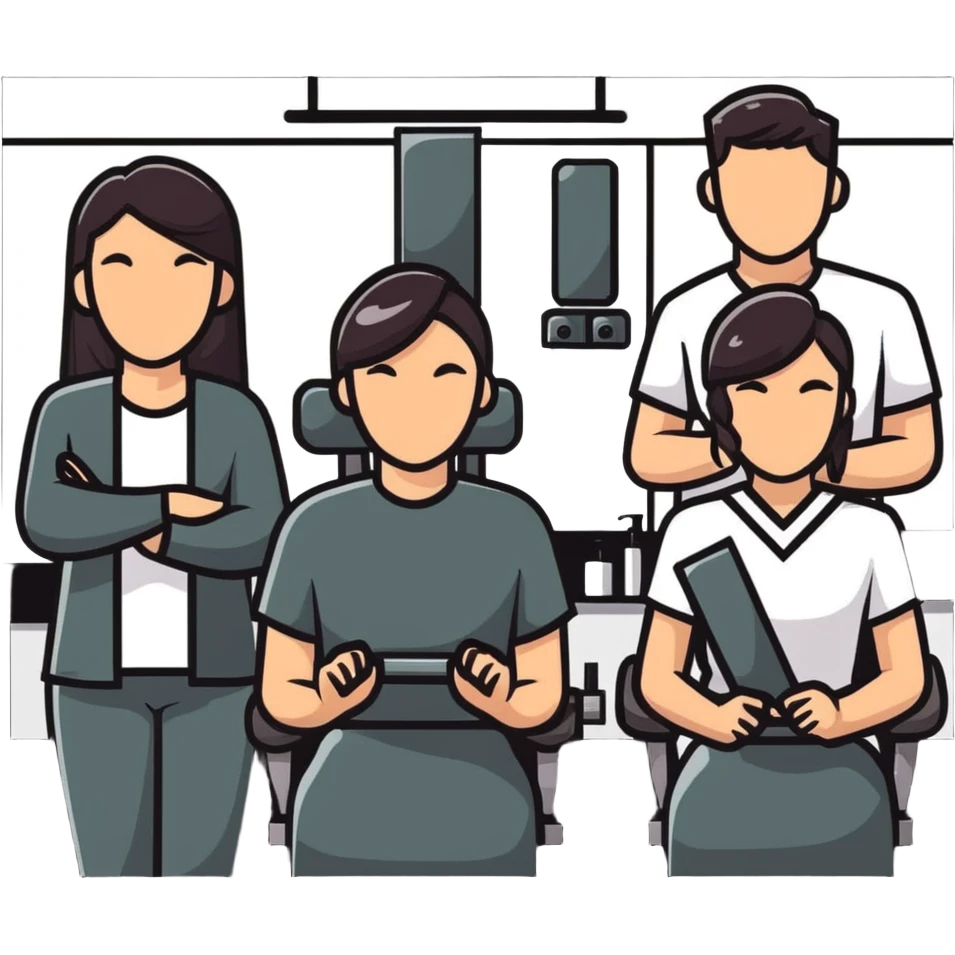 professional hair salon staff team emoji