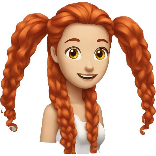 long red hair emoji