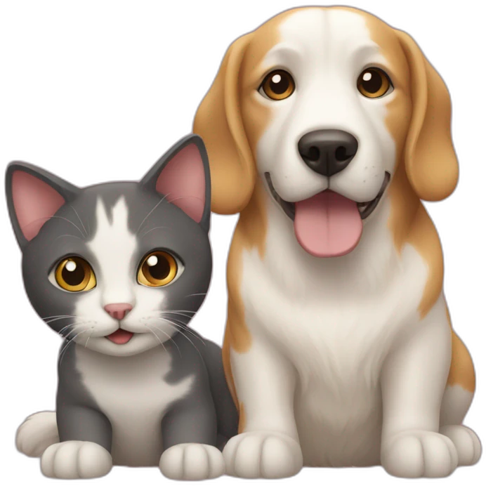 cat and dog emoji
