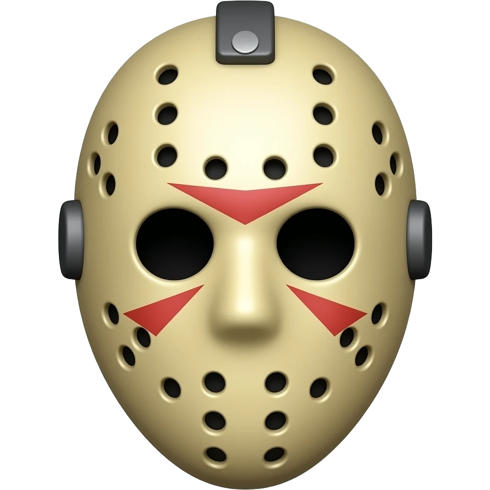 Minimalist jason vorhees head emoji