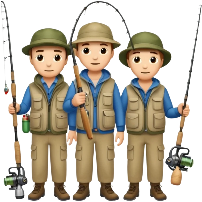 Рыбалка, удочки, снасти, приманка, рыбаки emoji