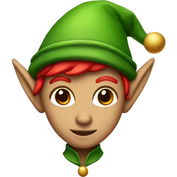 Red and green elf emoji
