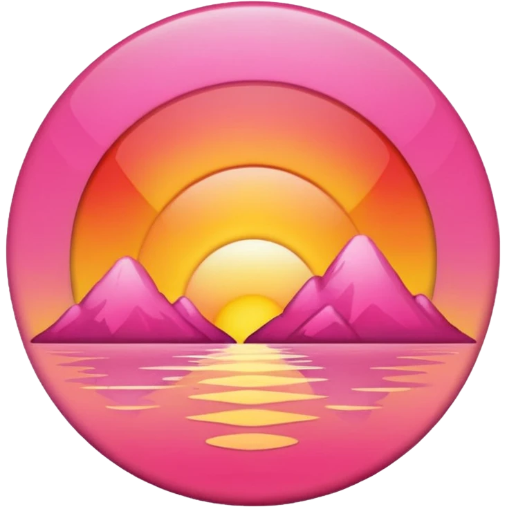 Sunrise pink yellow orange light red  emoji