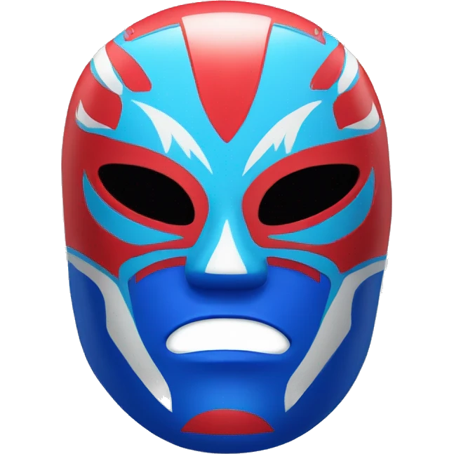 Luchador de mexico que tenga rojo y azul en su mascara emoji